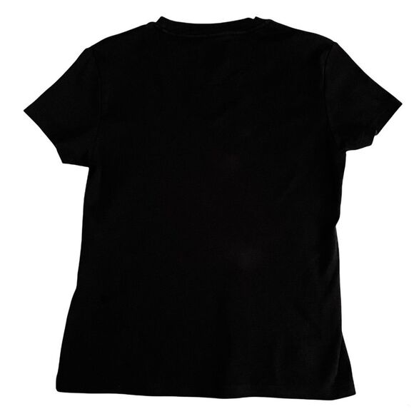 Kate Lord Embellished Black Ribbed Tee White Witch Size Small - Picture 3 of 8